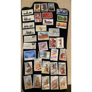 U. S. Postage Stamps 22 cents Cancelled Stamps Set of 35